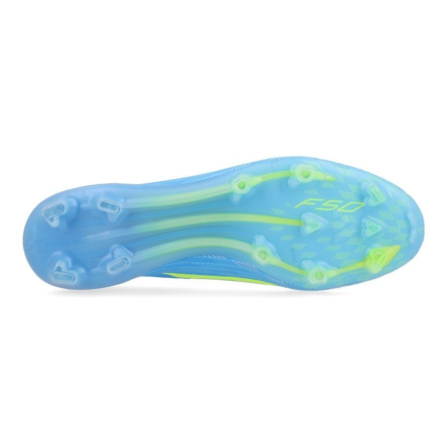 Adidas F50 Elite Laceless FG Ice Cold Precision - Lucid Ray Blue/Amarillo solar/Light Utility Aqua