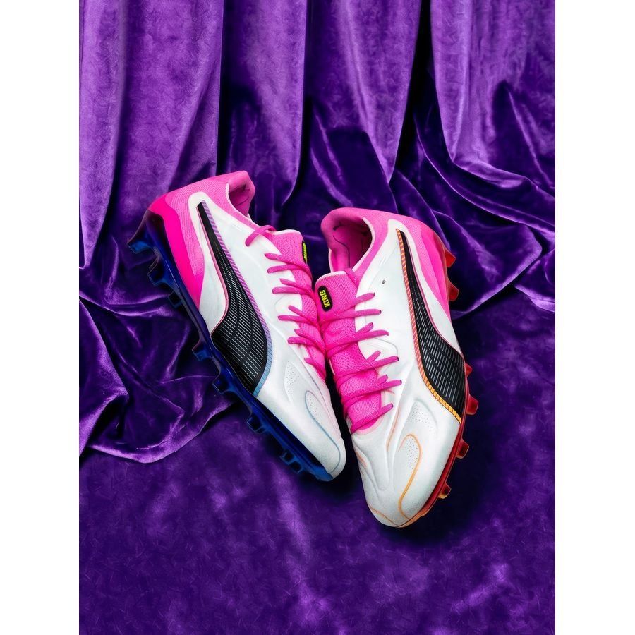 PUMA King 20 Ultimate FG/AG Showtime - PUMA White/Poison Pink/Bright Aqua