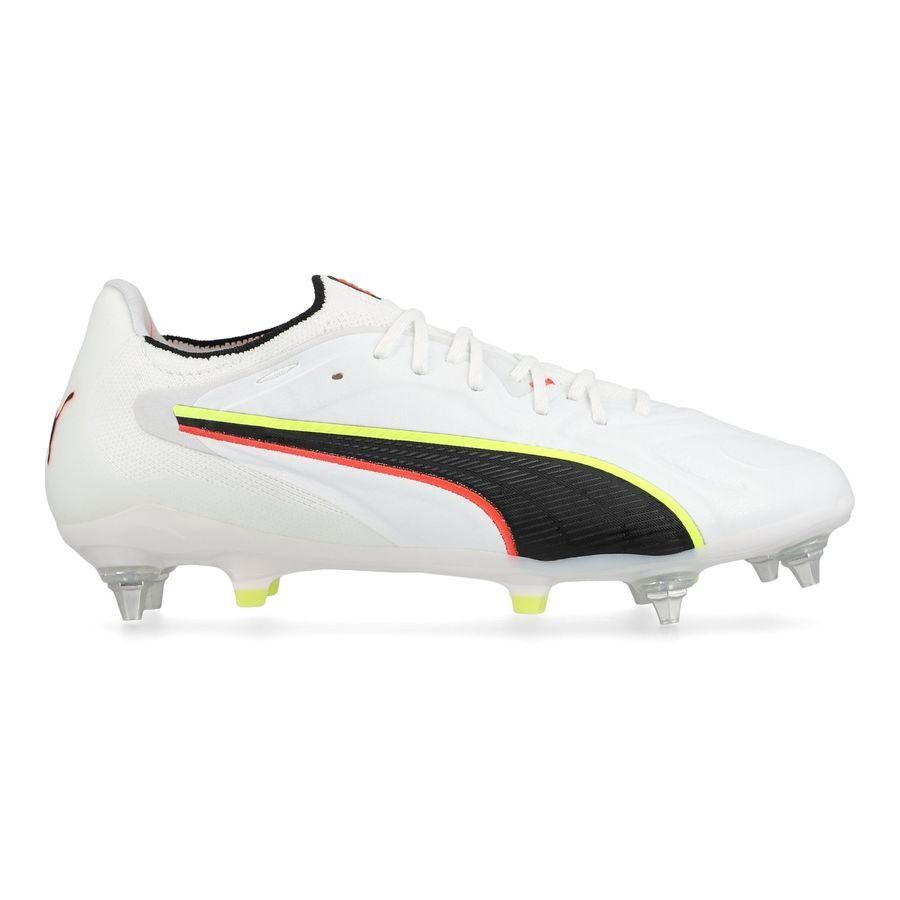 PUMA King 20 Ultimate SG Unleashed - PUMA White/Rojo/Amarillo