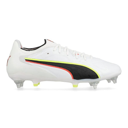 PUMA King 20 Ultimate SG Unleashed - PUMA White/Rojo/Amarillo