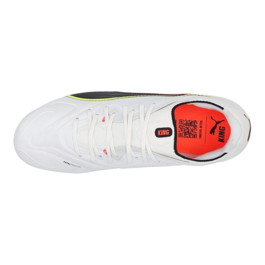 PUMA King 20 Ultimate SG Unleashed - PUMA White/Rojo/Amarillo