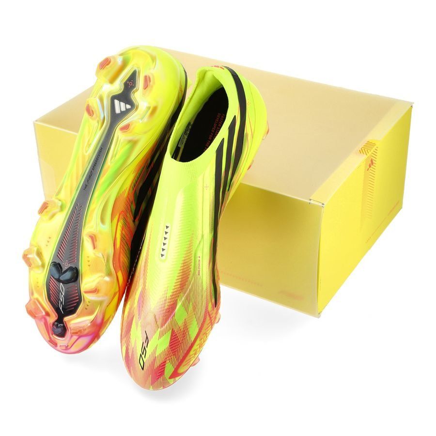 Adidas F50 Hyperfast Elite Laceless FG - Solar Yellow/Core Black/Solar Turquoise