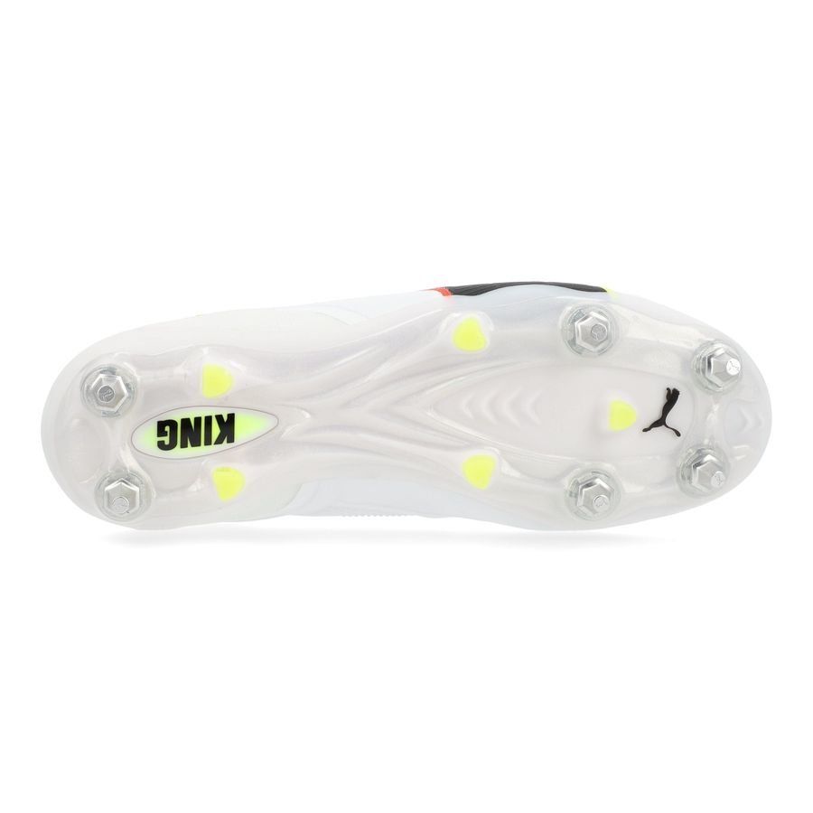 PUMA King 20 Ultimate SG Unleashed - PUMA White/Rojo/Amarillo