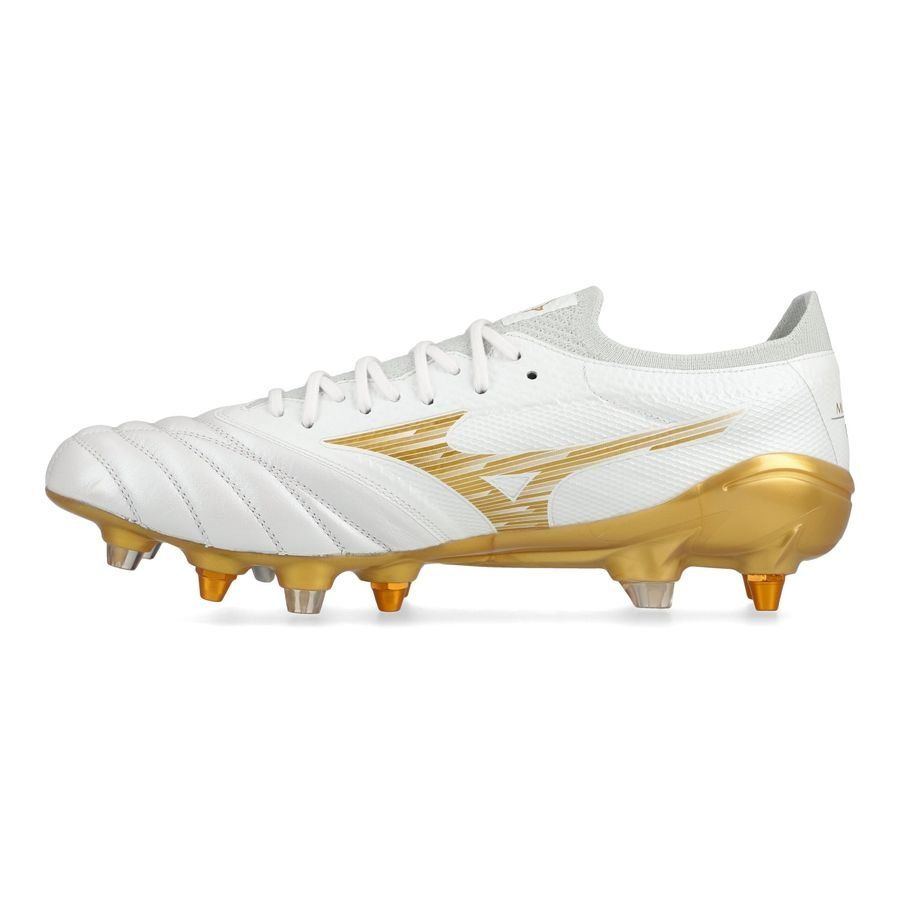 Mizuno Morelia Neo IV Beta Elite SG Bright Gold - Blanco/Oro/Cool Grey