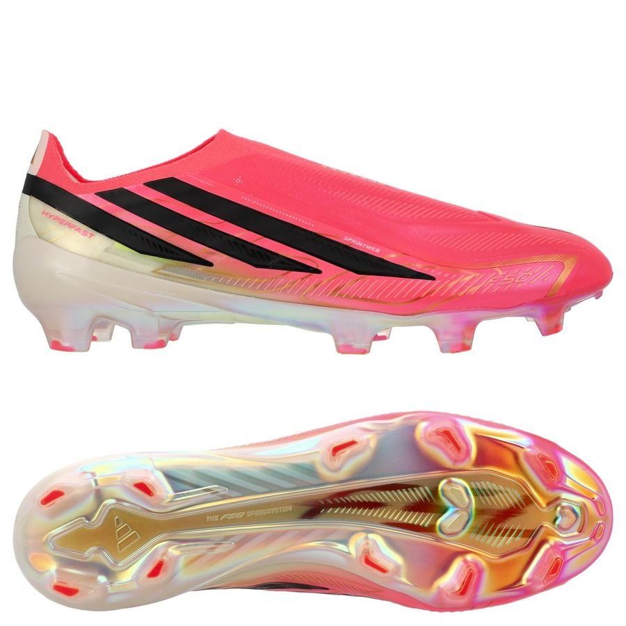 Adidas F50 Hyperfast Elite Laceless FG Road to Glory - Solar Turbo/Core Black/Gold Metallic