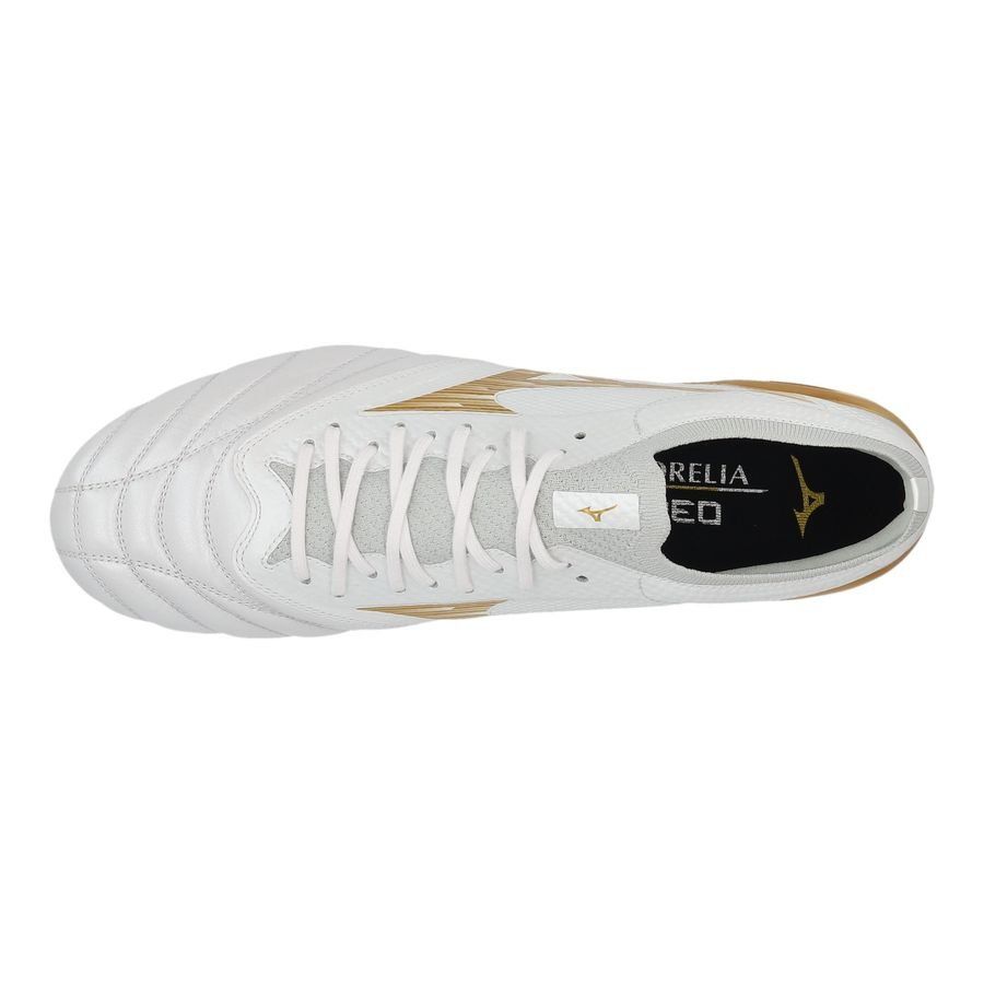 Mizuno Morelia Neo IV Beta Elite SG Bright Gold - Blanco/Oro/Cool Grey