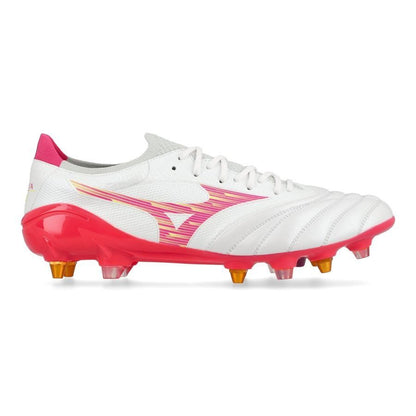 Mizuno Morelia Neo IV Beta Elite SG Blazing Flair - Blanco/Pink Tetra/Fucsia Púrpura