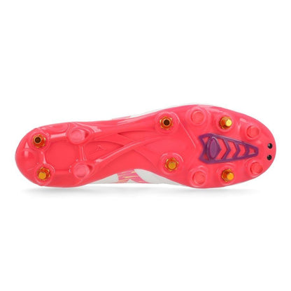 Mizuno Morelia Neo IV Beta Elite SG Blazing Flair - Blanco/Pink Tetra/Fucsia Púrpura