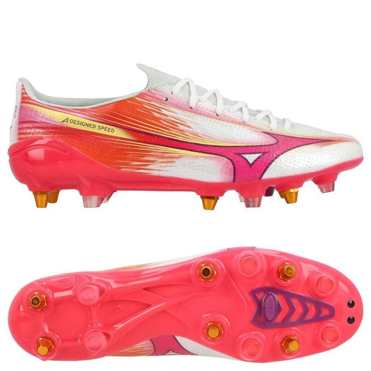 Mizuno Alpha III Elite SG Blazing Flair - Blanco/Fucsia Púrpura