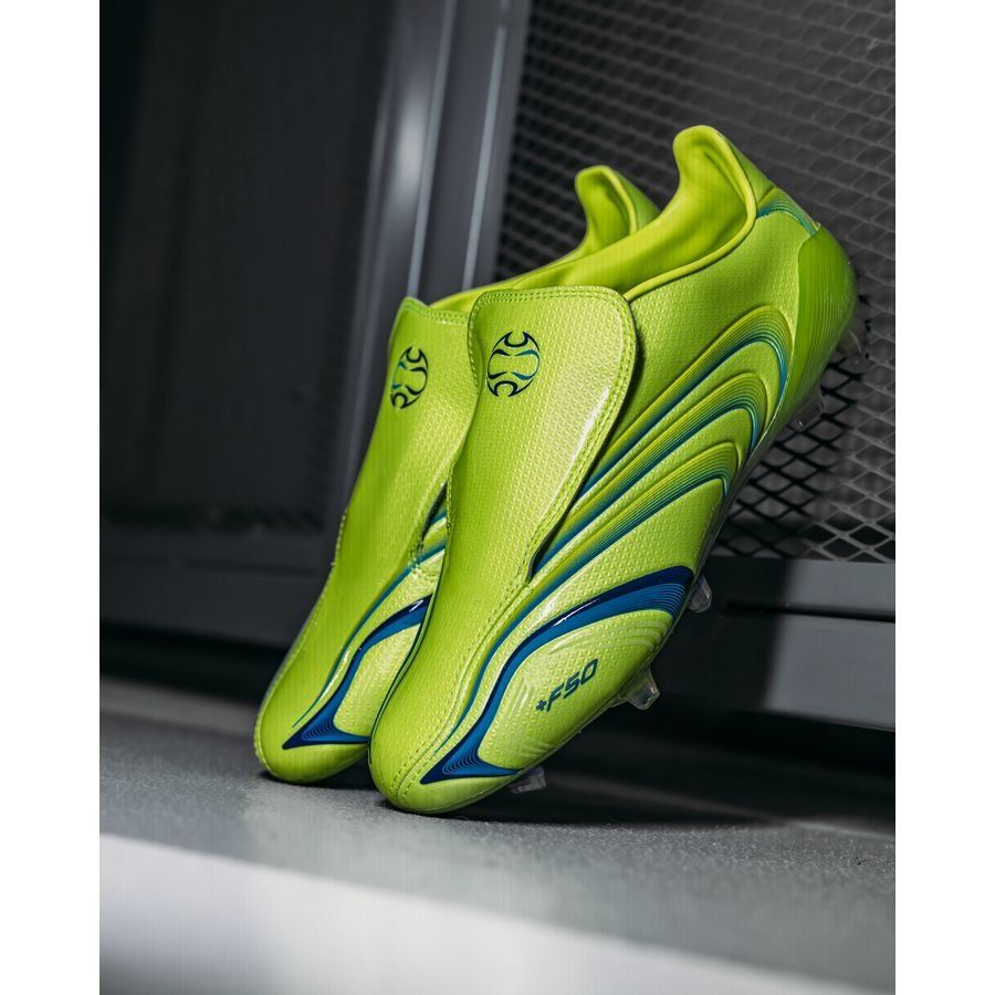Adidas F50 Elite Tunit FG - Lucid Lemon/Azul real/Light Utility Aqua (EDICIÓN LIMITADA)