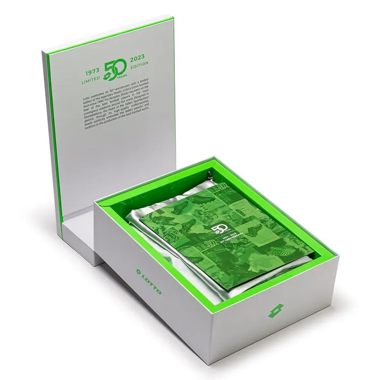 Lotto Stadio OG II FG 50 Years Aniversario 50 Icons - Perla blanca/Verde (EDICIÓN LIMITADA)