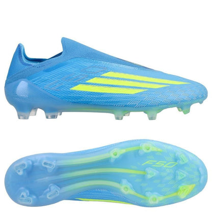 Adidas F50 Elite Laceless FG Ice Cold Precision - Lucid Ray Blue/Amarillo solar/Light Utility Aqua