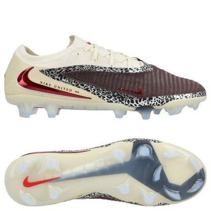 Nike Phantom 6 Elite Low Cut FG United - Burgundy Crush/Universal Red/Fósil