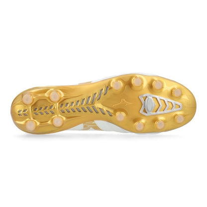 Mizuno Morelia Neo IV Beta Elite FG Bright Gold - Blanco/Oro/Cool Grey