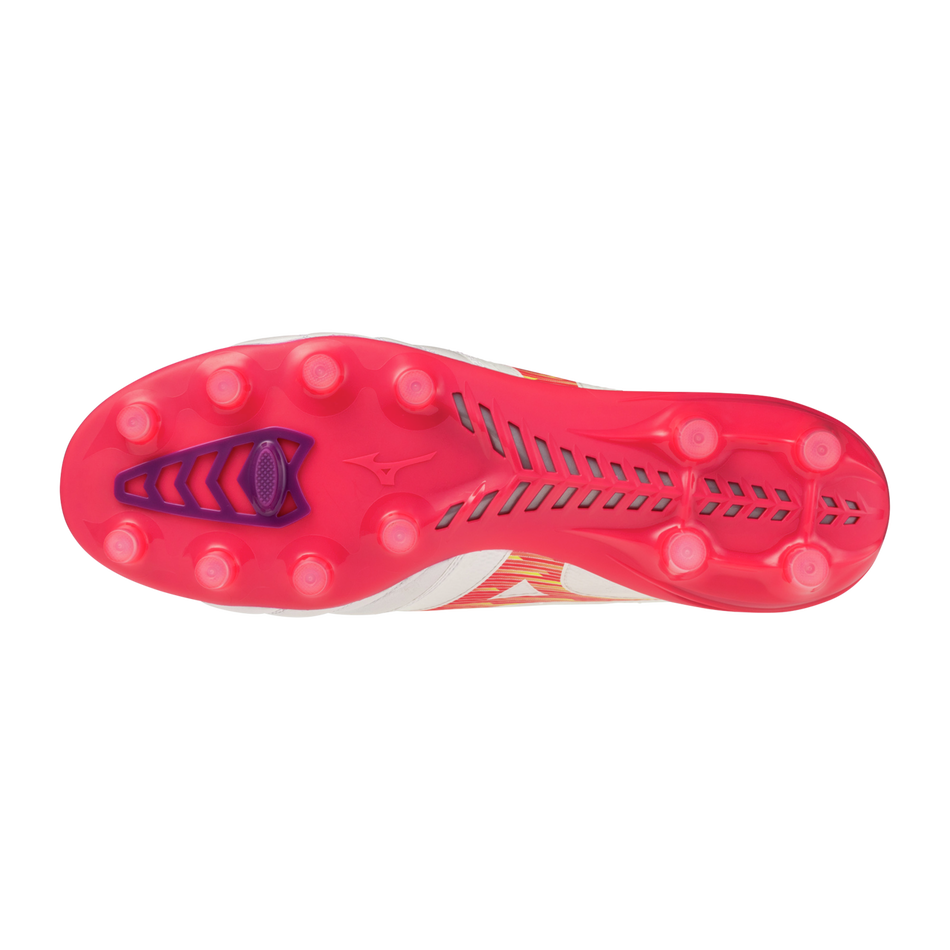 Mizuno Morelia Neo IV Beta Elite FG Blazing Flair - Blanco/Pink Tetra/Fucsia Púrpura