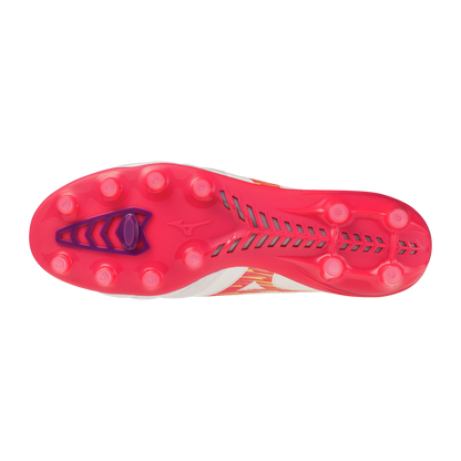 Mizuno Morelia Neo IV Beta Elite FG Blazing Flair - Blanco/Pink Tetra/Fucsia Púrpura