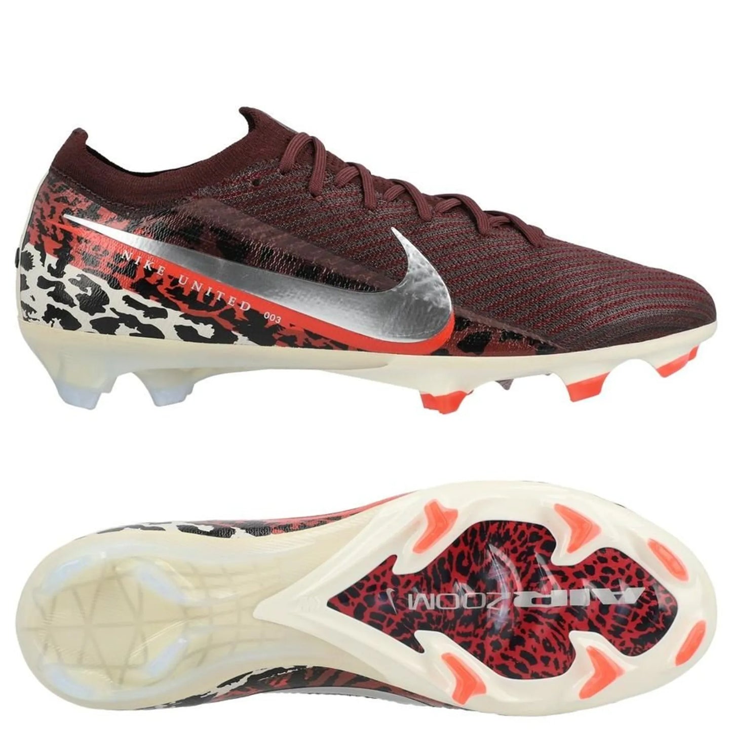 Nike Air Zoom Mercurial Vapor 16 Elite FG United - Burgundy Crush/Plata metalizada/Universal Red/Fósil
