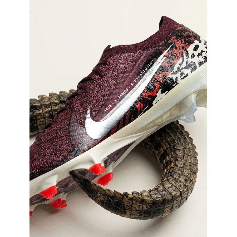 Nike Air Zoom Mercurial Vapor 16 Elite FG United - Burgundy Crush/Plata metalizada/Universal Red/Fósil