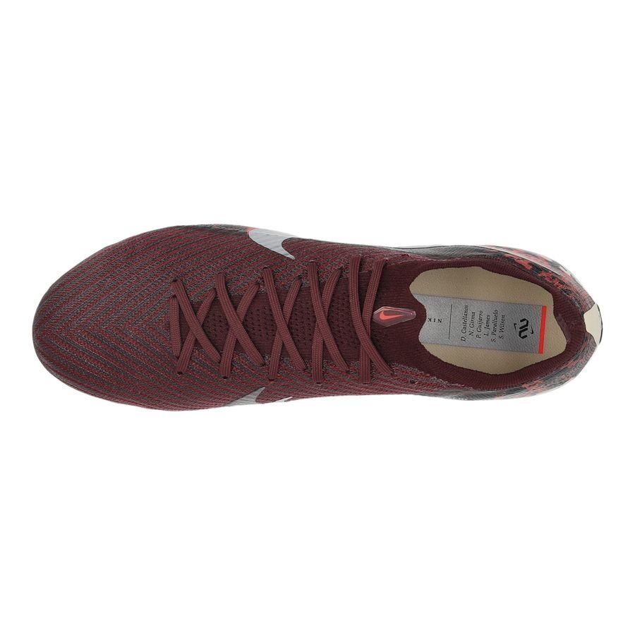 Nike Air Zoom Mercurial Vapor 16 Elite FG United - Burgundy Crush/Plata metalizada/Universal Red/Fósil