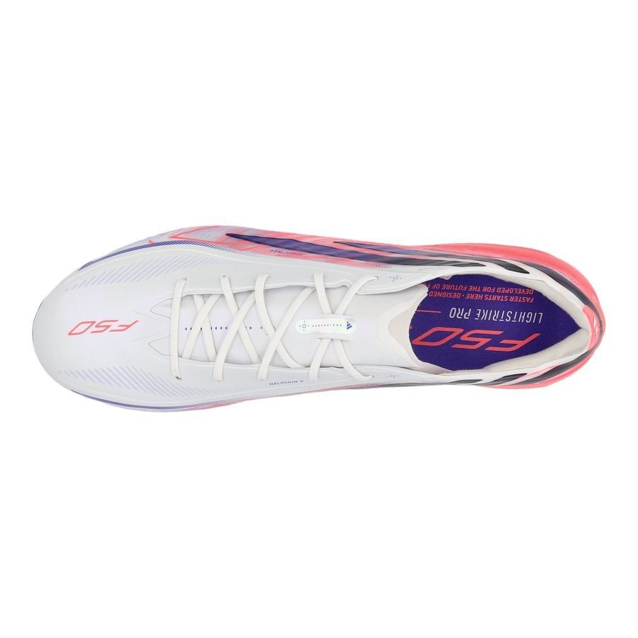 Adidas F50 Hyperfast Elite SG Chaos vs Control - Footwear White/Solar Purple/Solar Turbo