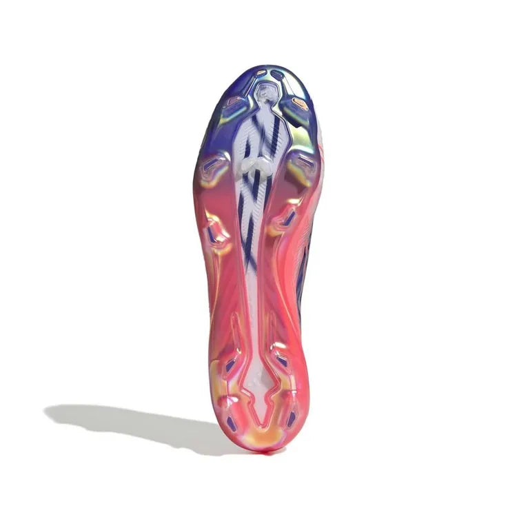 Adidas F50 Hyperfast Elite Laceless FG Chaos vs Control - Footwear White/Solar Purple/Solar Turbo