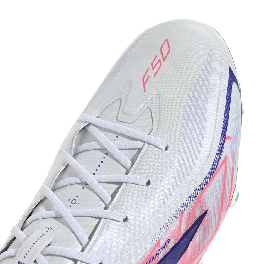 Adidas F50 Hyperfast Elite FG Chaos vs Control - Footwear White/Solar Purple/Solar Turbo