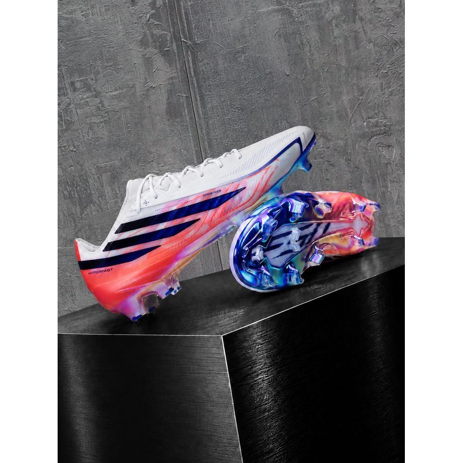 Adidas F50 Hyperfast Elite FG Chaos vs Control - Footwear White/Solar Purple/Solar Turbo