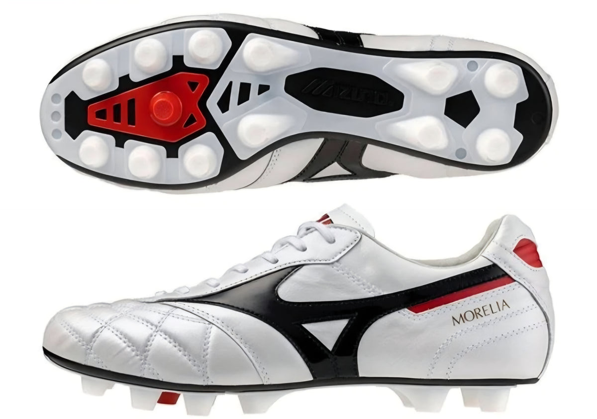 Mizuno Morelia II Made in Japan FG - Blanco/Negro/Rojo