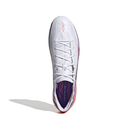 Adidas F50 Hyperfast Elite FG Chaos vs Control - Footwear White/Solar Purple/Solar Turbo