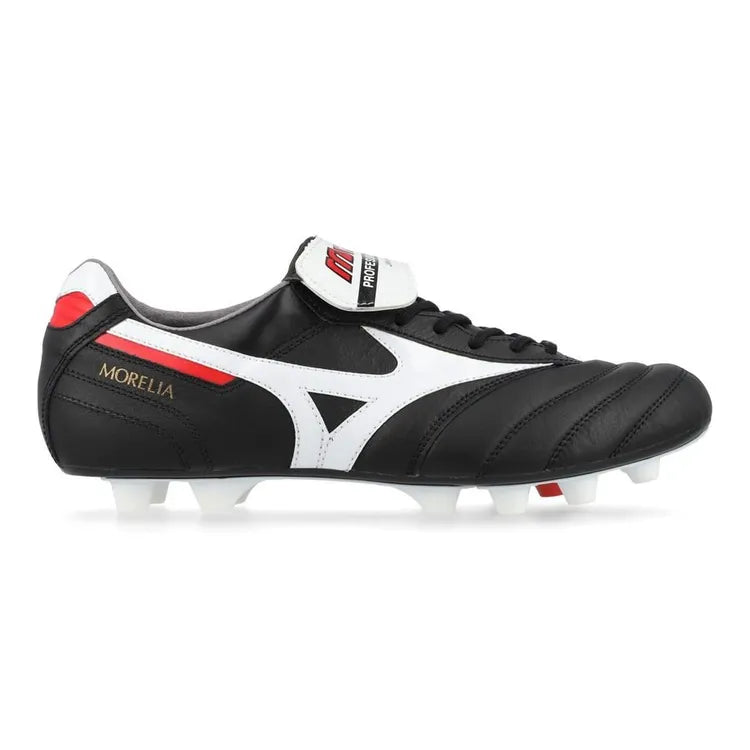 Mizuno Morelia II Made in Japan FG - Negro/Blanco/Rojo